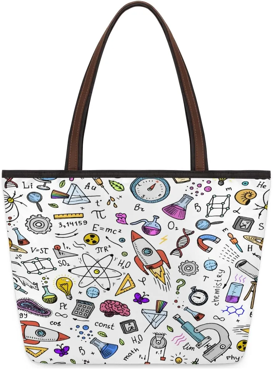 Tote Bag for Women with Zipper Large Capacity Top Handle Casual Shoulder Bag Handbag Reusable Shopping