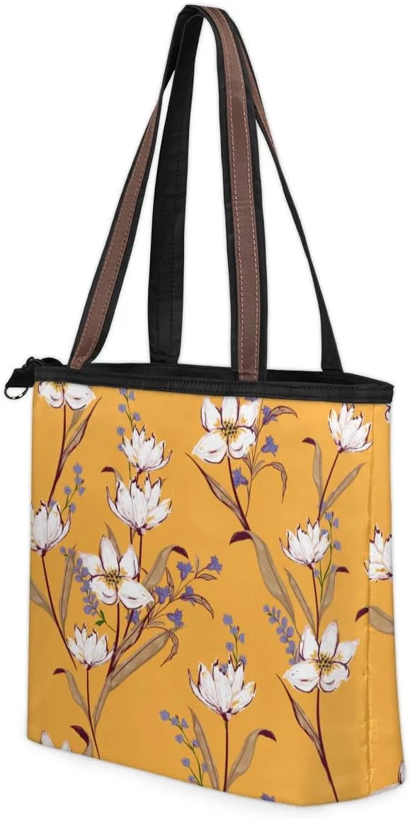 Tote Bag for Women with Zipper Large Capacity Top Handle Casual Shoulder Bag Handbag Reusable Shopping