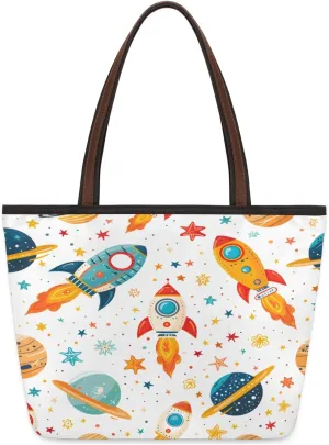 Tote Bag for Women with Zipper Large Capacity Top Handle Casual Shoulder Bag Handbag Reusable Shopping