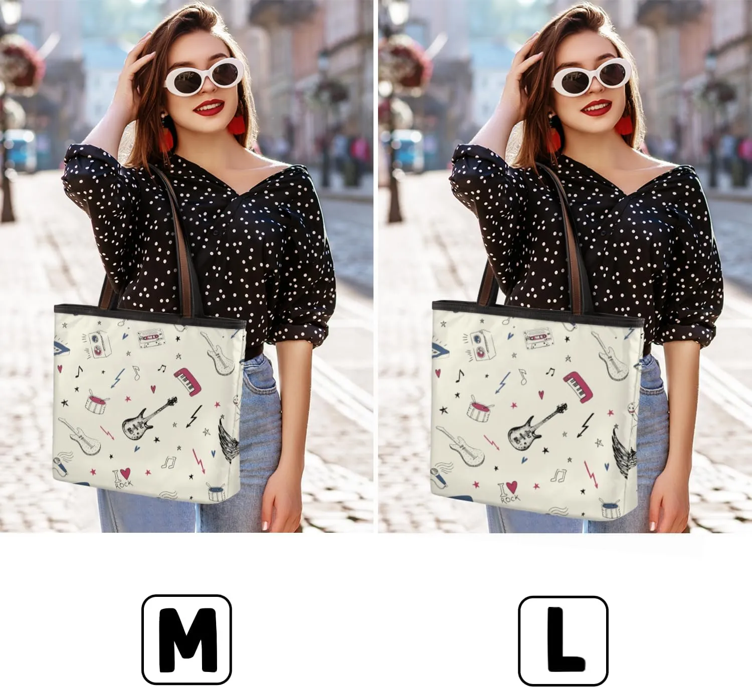 Tote Bag for Women with Zipper Large Capacity Top Handle Casual Shoulder Bag Handbag Reusable Shopping