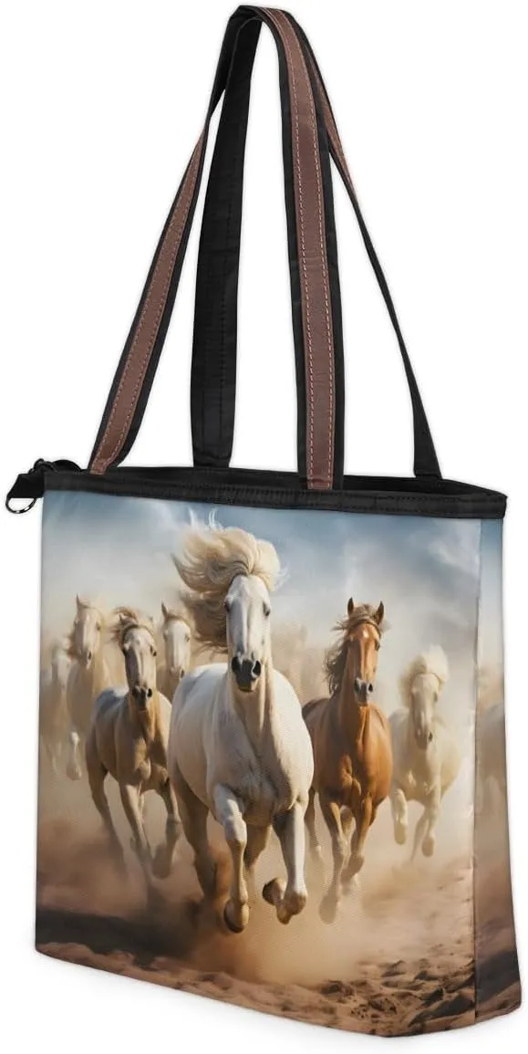 Tote Bag for Women with Zipper Large Capacity Top Handle Casual Shoulder Bag Handbag Reusable Shopping