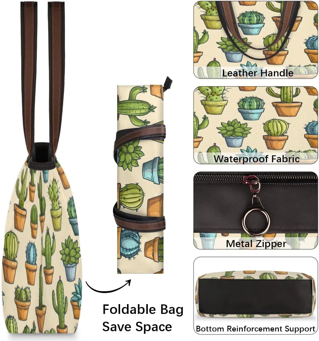 Tote Bag for Women with Zipper Large Capacity Top Handle Casual Shoulder Bag Handbag Reusable Shopping