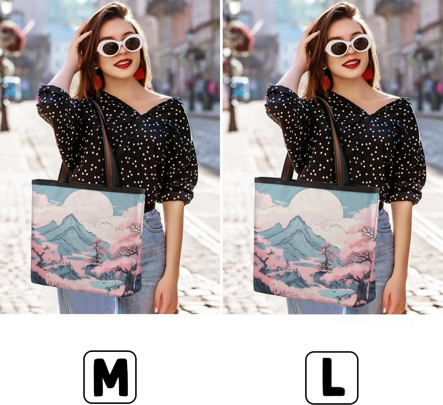 Tote Bag for Women with Zipper Large Capacity Top Handle Casual Shoulder Bag Handbag Reusable Shopping