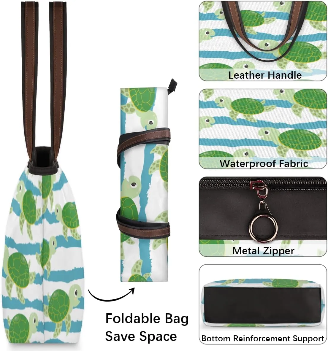 Tote Bag for Women with Zipper Large Capacity Top Handle Casual Shoulder Bag Handbag Reusable Shopping