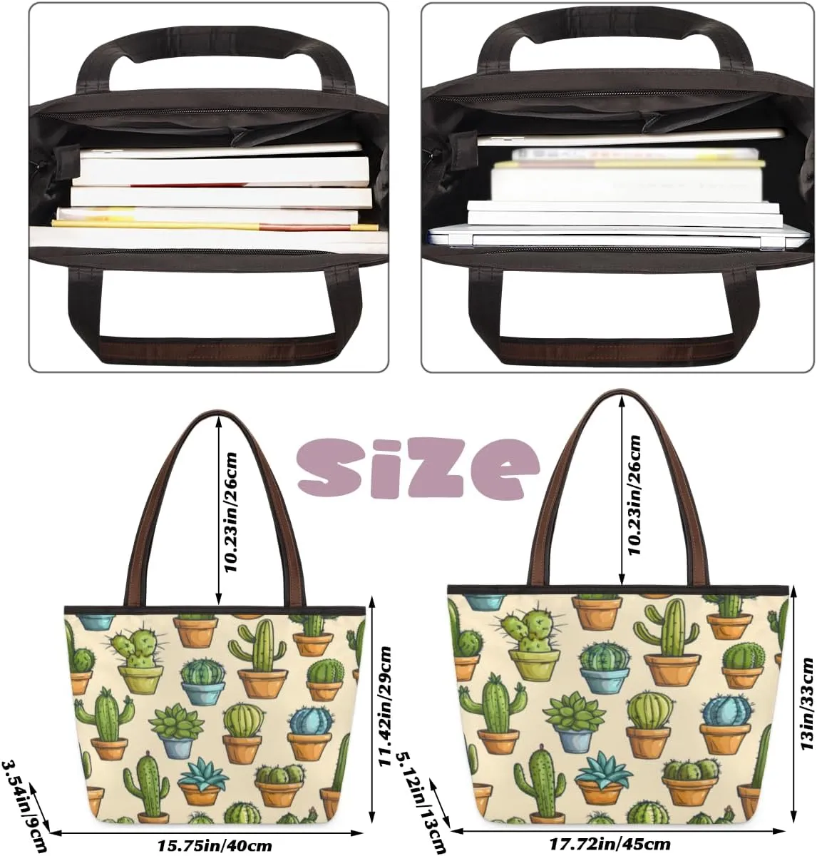 Tote Bag for Women with Zipper Large Capacity Top Handle Casual Shoulder Bag Handbag Reusable Shopping