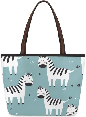 Tote Bag for Women with Zipper Large Capacity Top Handle Casual Shoulder Bag Handbag Reusable Shopping