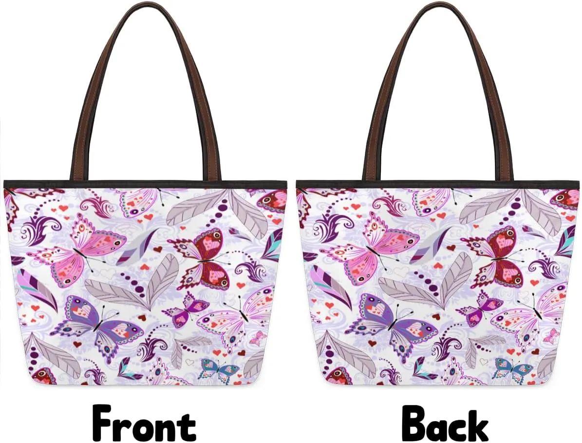 Tote Bag for Women with Zipper Large Capacity Top Handle Casual Shoulder Bag Handbag Reusable Shopping