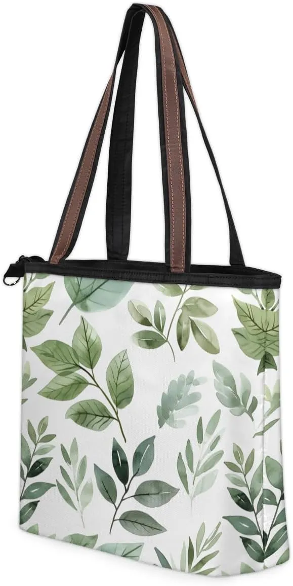 Tote Bag for Women with Zipper Large Capacity Top Handle Casual Shoulder Bag Handbag Reusable Shopping
