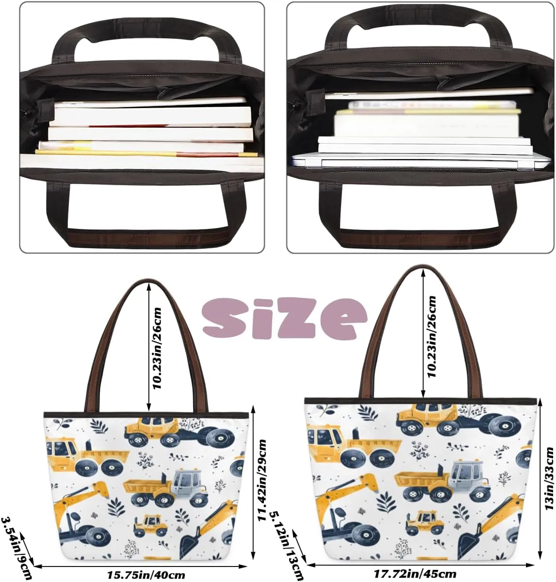 Tote Bag for Women with Zipper Large Capacity Top Handle Casual Shoulder Bag Handbag Reusable Shopping