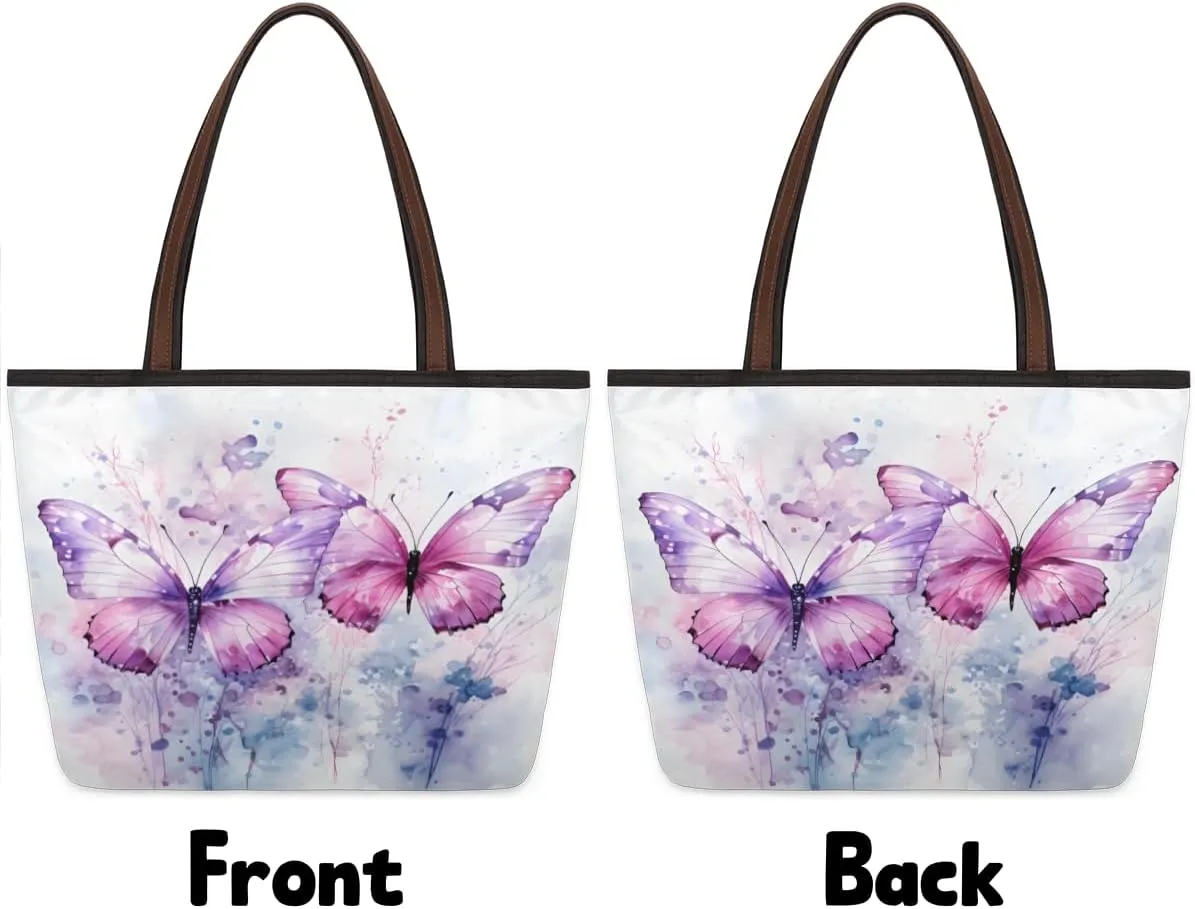 Tote Bag for Women with Zipper Large Capacity Top Handle Casual Shoulder Bag Handbag Reusable Shopping