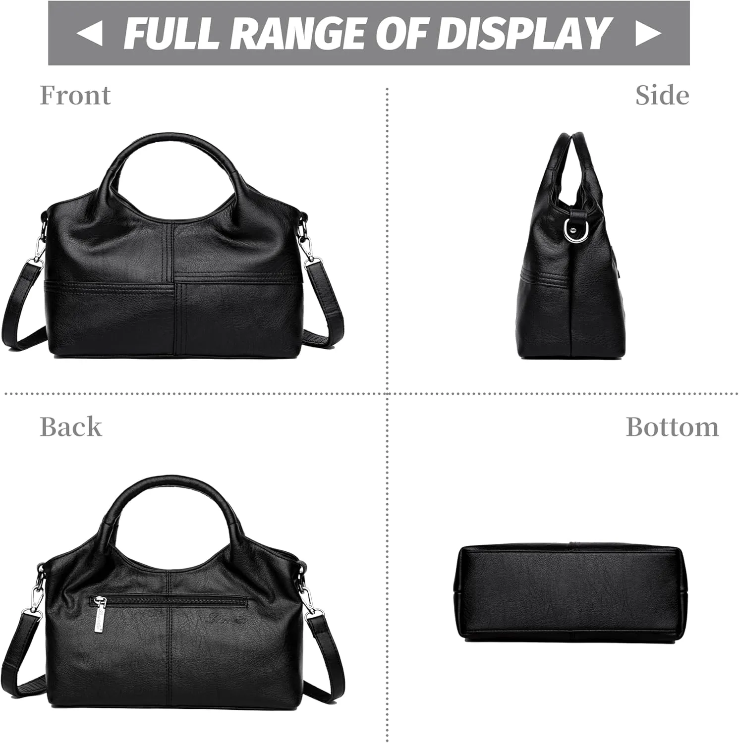 Tote Bag For Women Work Shoulder Crossbody Top Handle Purse with Zipper Handbags With Adjustable Strap