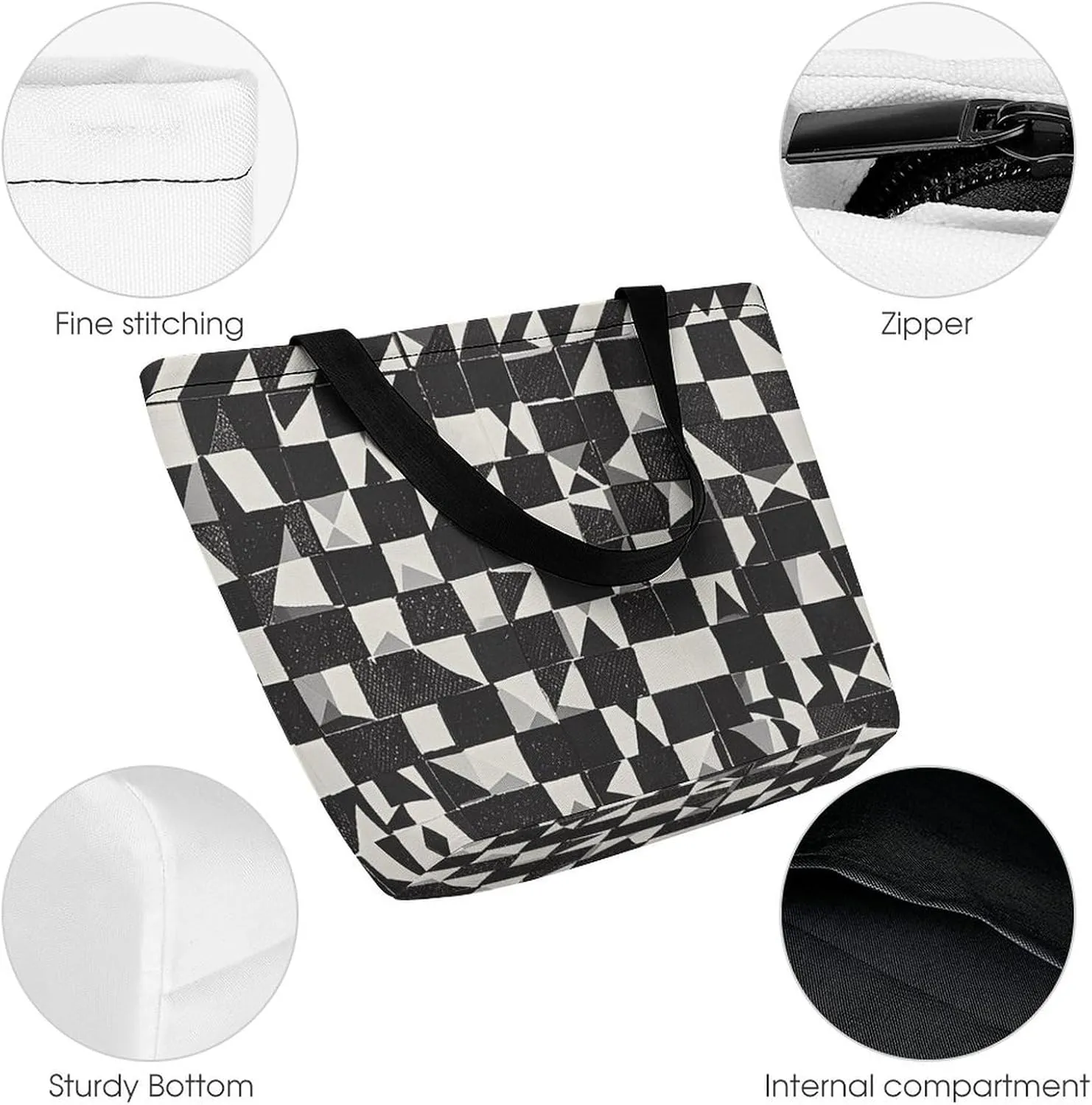 Tote Bag Reusable Grocery Bag Foldable Shopping Bag Extra Large Shoulder Bag Blue White Coral Tote Bag for Travel