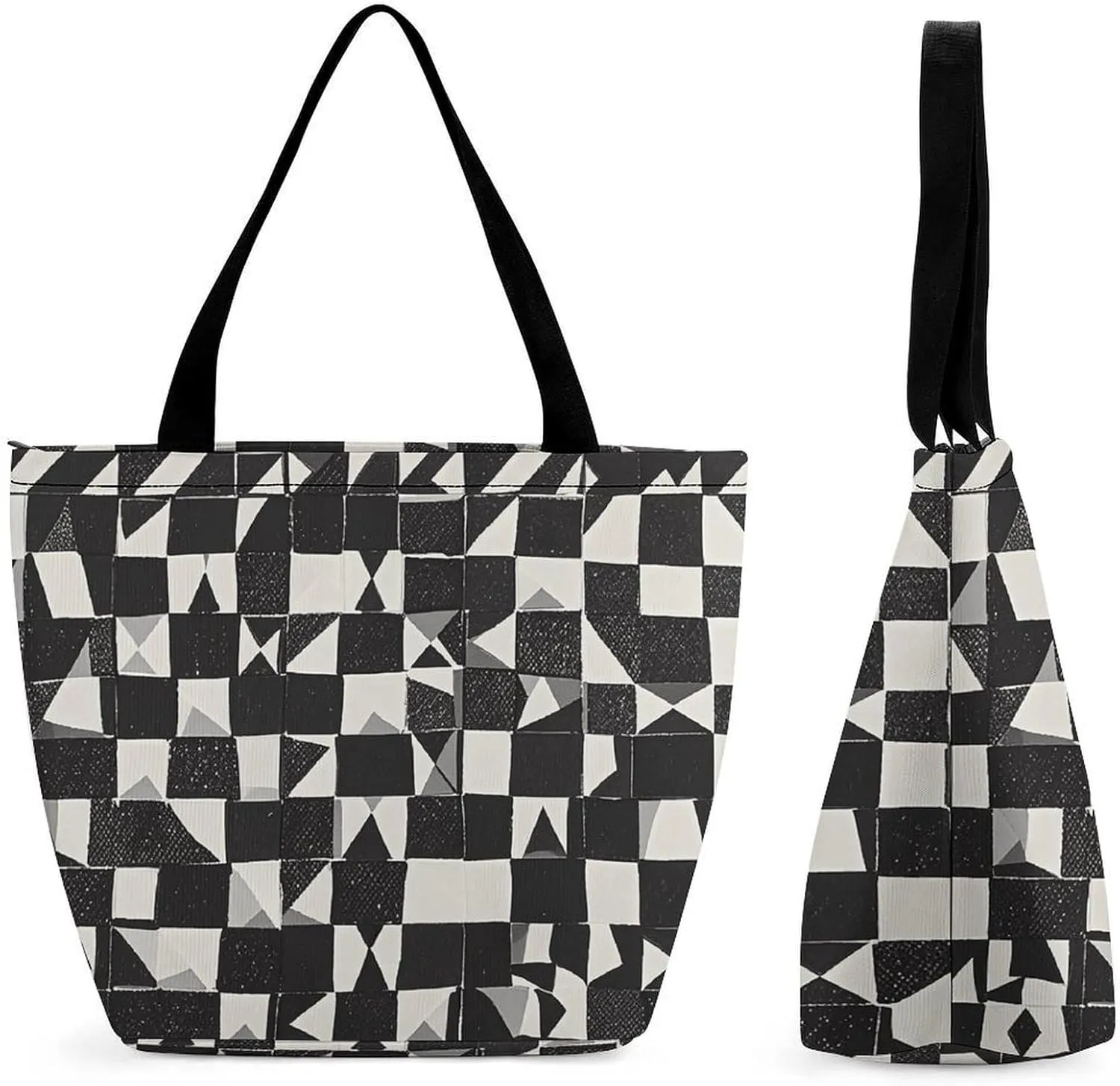 Tote Bag Reusable Grocery Bag Foldable Shopping Bag Extra Large Shoulder Bag Blue White Coral Tote Bag for Travel