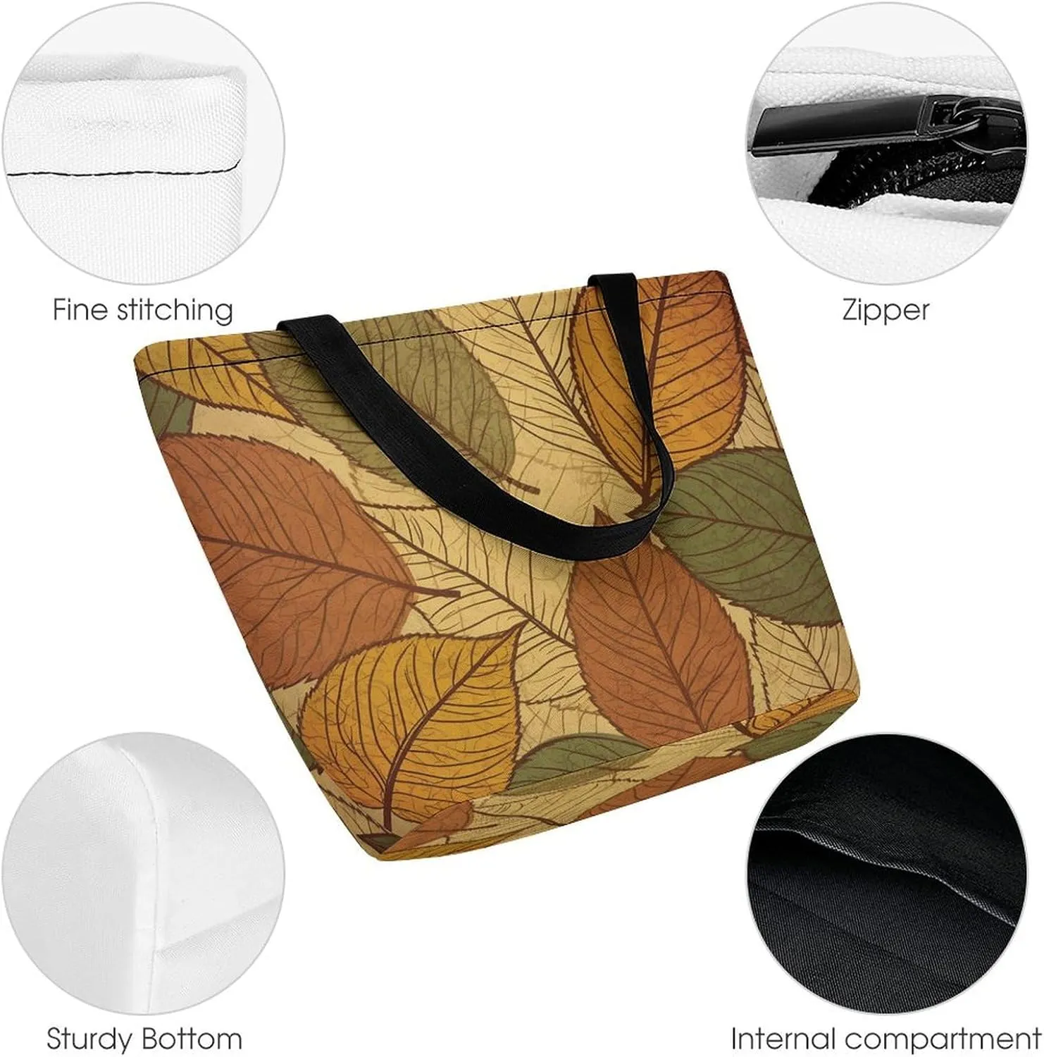 Tote Bag Reusable Grocery Bag Foldable Shopping Bag Extra Large Shoulder Bag Wavy Style Lines Tote Bag for Travel
