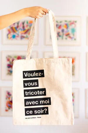 Tote Bag: Voulez vous tricoter
