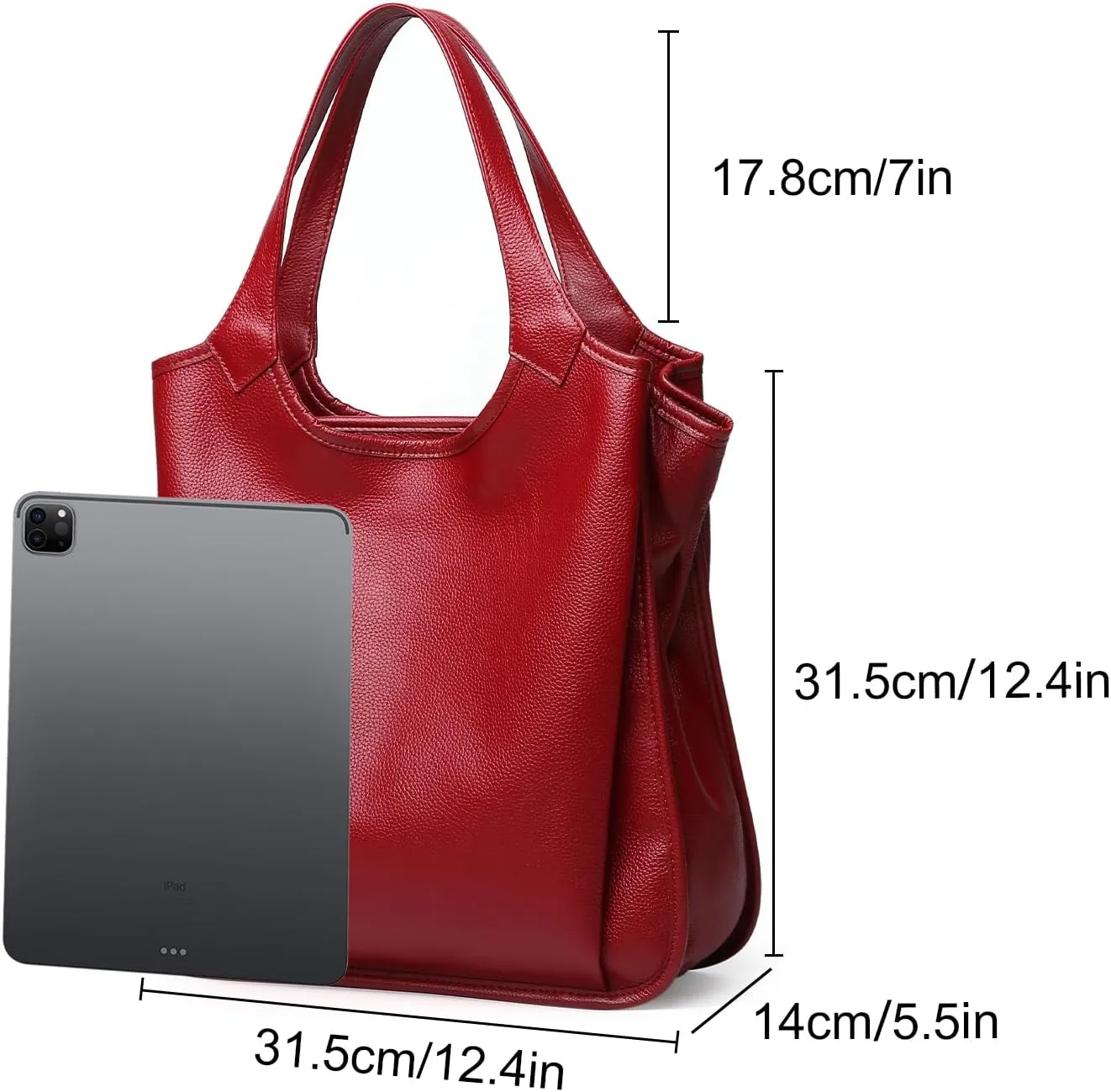 Tote Bags for Women, Genuine Luxury Leather Handbags, Hobo Medium Size Tote, Soft Leather Purses Handbags