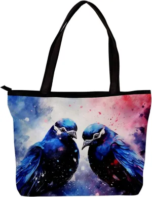 Tote Bags for Women,Womens Handbags,Small Tote Bag,Watercolor Pigeon