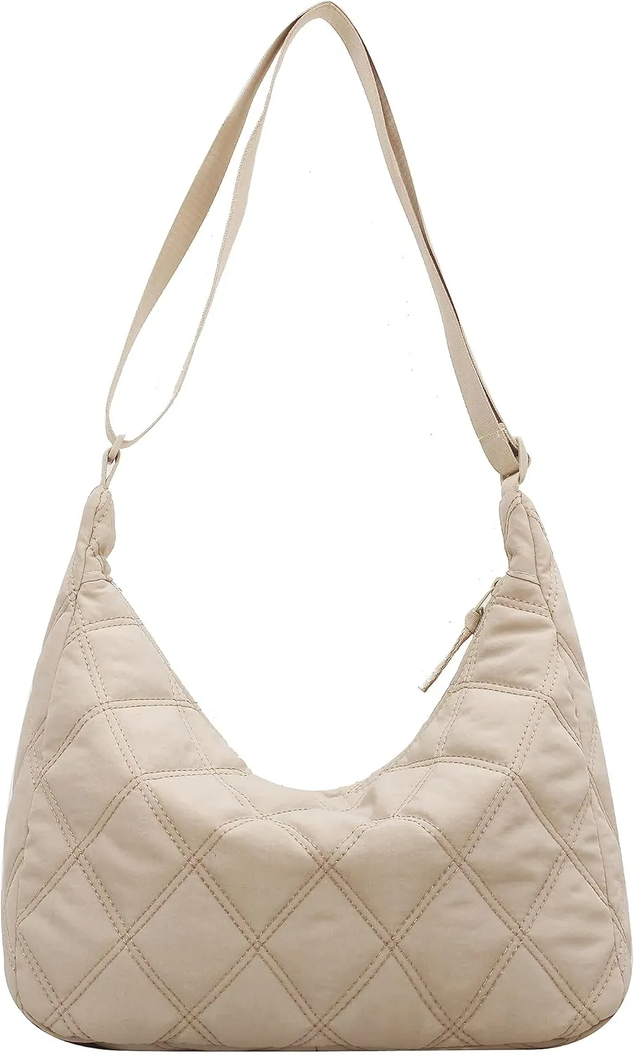 TRBSXRT Quilted Puffer Crossbody Bag and Purse for women - Cotton Padding Satchel Handbag Hobo Shoulder Bag