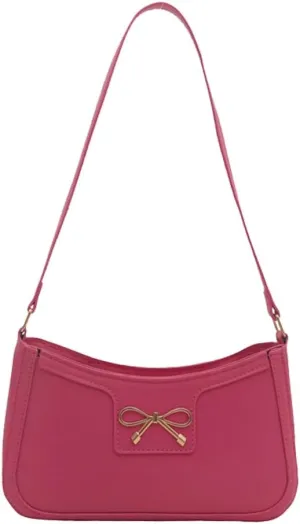 Trendy Bow Shoulder Bag for Women PU Leather Shoulder Purse Tote Bag Crossbody Purses for Work Travel 2025