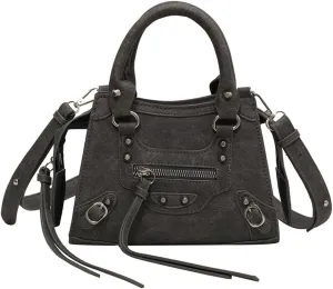 Trendy Vegan Leather Crossbody Bags for Women Small Shoulder Tote Purse Y2k Rivet Handbags Designer Satchels 2025