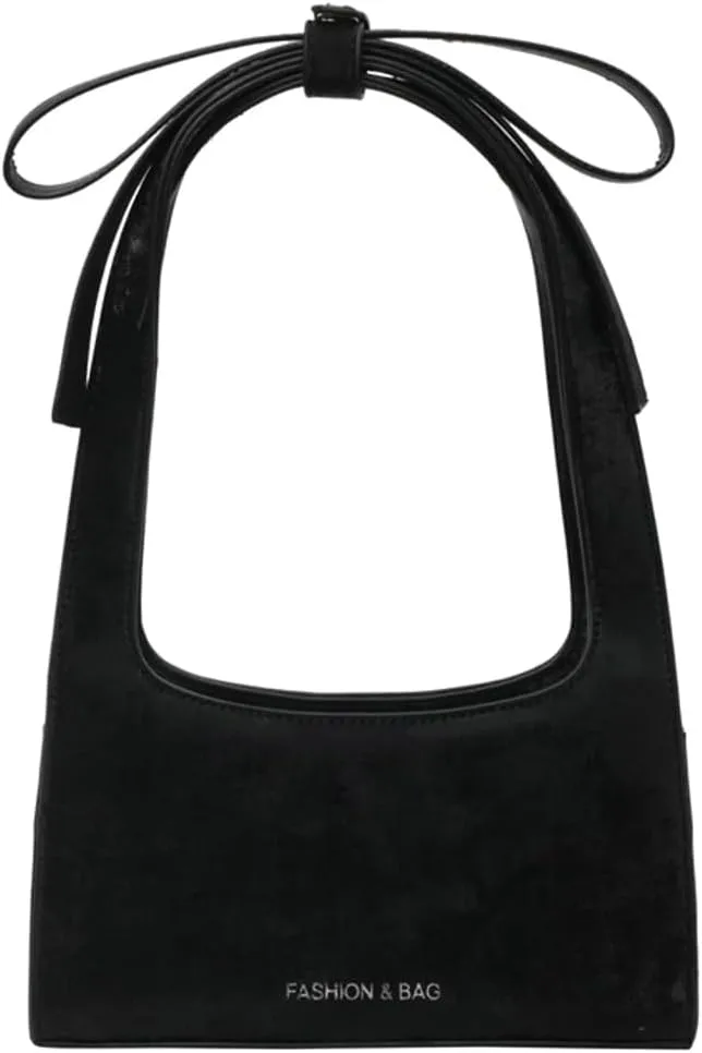 Trendy Vegan Leather Shoulder Bags for Women Small Cute Y2k Tote Purse Handbags Bowknot Designer Satchels 2025
