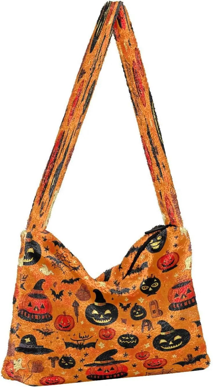 Tropical Leaves on White Women Handbags Shoulder Bag, Handbag Shoulder Bag, Womens Outdoor Bag