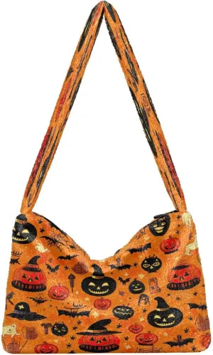 Tropical Leaves on White Women Handbags Shoulder Bag, Handbag Shoulder Bag, Womens Outdoor Bag