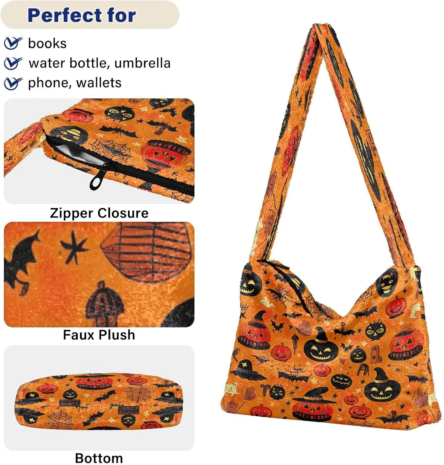Tropical Leaves on White Women Handbags Shoulder Bag, Handbag Shoulder Bag, Womens Outdoor Bag