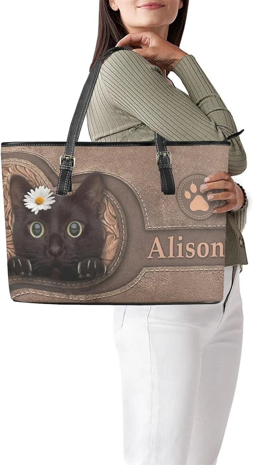 Tuoxiukan Custom Photo Tote Bags for Women Personalized Womens Purses And Handbags Customized Shoulder Bag Gifts for Her
