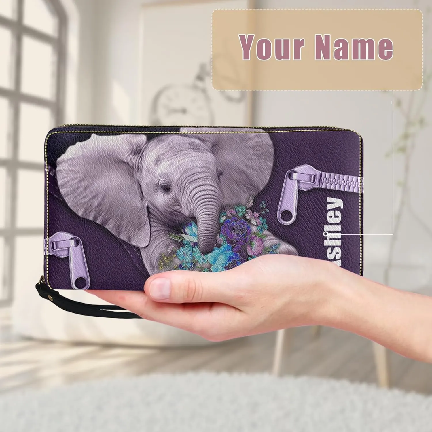 Tuoxiukan Personalized Handbags and Wallet Set for Women Clutch Purse Custom Name Tote Bag Customized Gifts for Mom