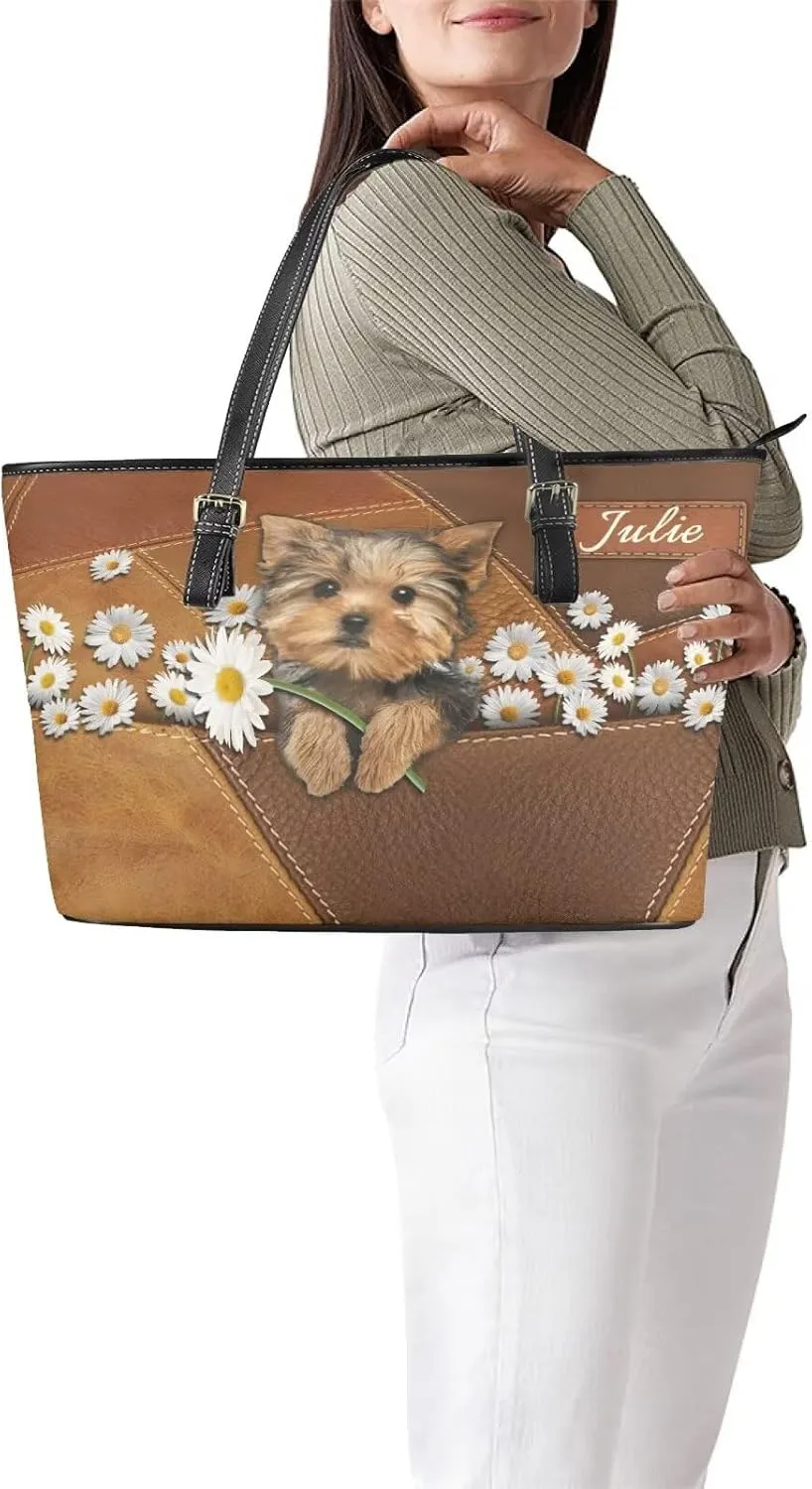 Tuoxiukan Personalized Handbags and Wallet Set for Women Clutch Purse Custom Name Tote Bag Customized Gifts for Mom
