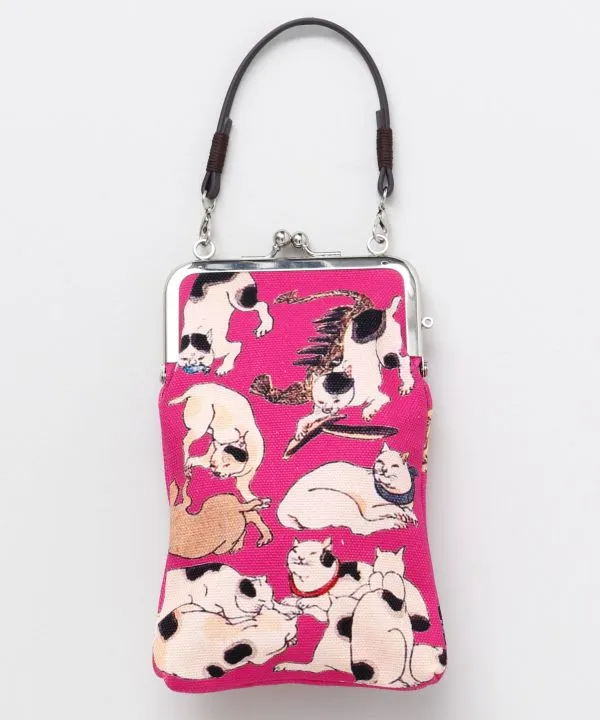 Ukiyoe Pattern GAMAGUCHI Pouch with Handle