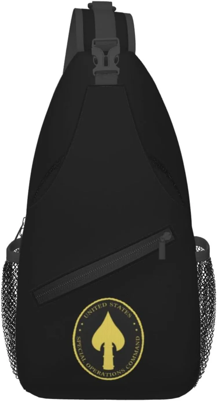 United States Special Operations Command Insignia Crossbody Bags For Women Men Chest Backpack Gym Shoulder Bag Travel Outdoor Sports Casual Crossbody Bags