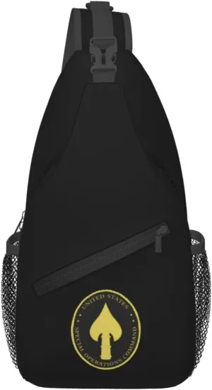 United States Special Operations Command Insignia Crossbody Bags For Women Men Chest Backpack Gym Shoulder Bag Travel Outdoor Sports Casual Crossbody Bags