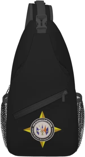 U.S. European Command Insignia Crossbody Bags For Women Men Chest Backpack Gym Shoulder Bag Travel Outdoor Sports Casual Crossbody Bags
