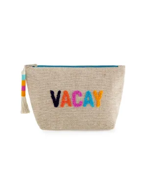 Vacay Zip Pouch in Natural