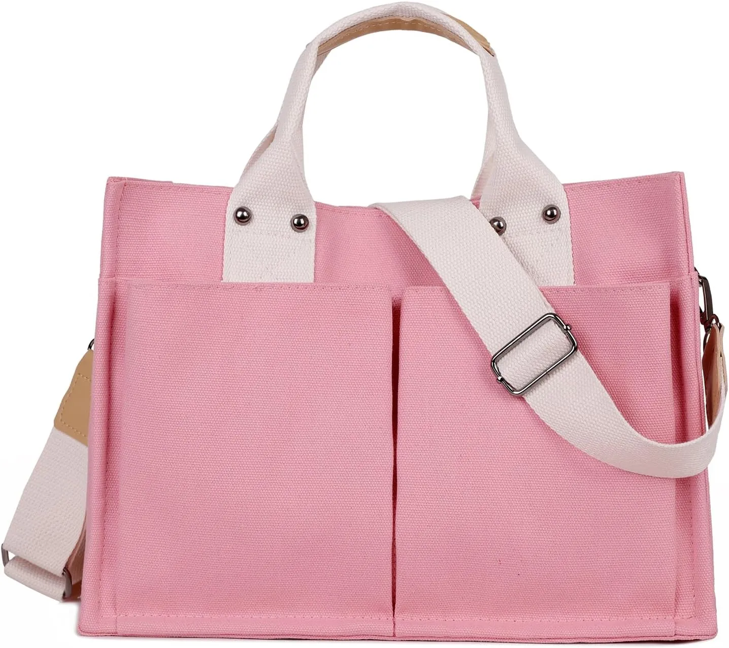 Valleycomfy Canvas Tote Bags for Women Large Shoulder Hobo Bags Handbags Purse Satchel Purses Multi-pockets Casual Work Bags