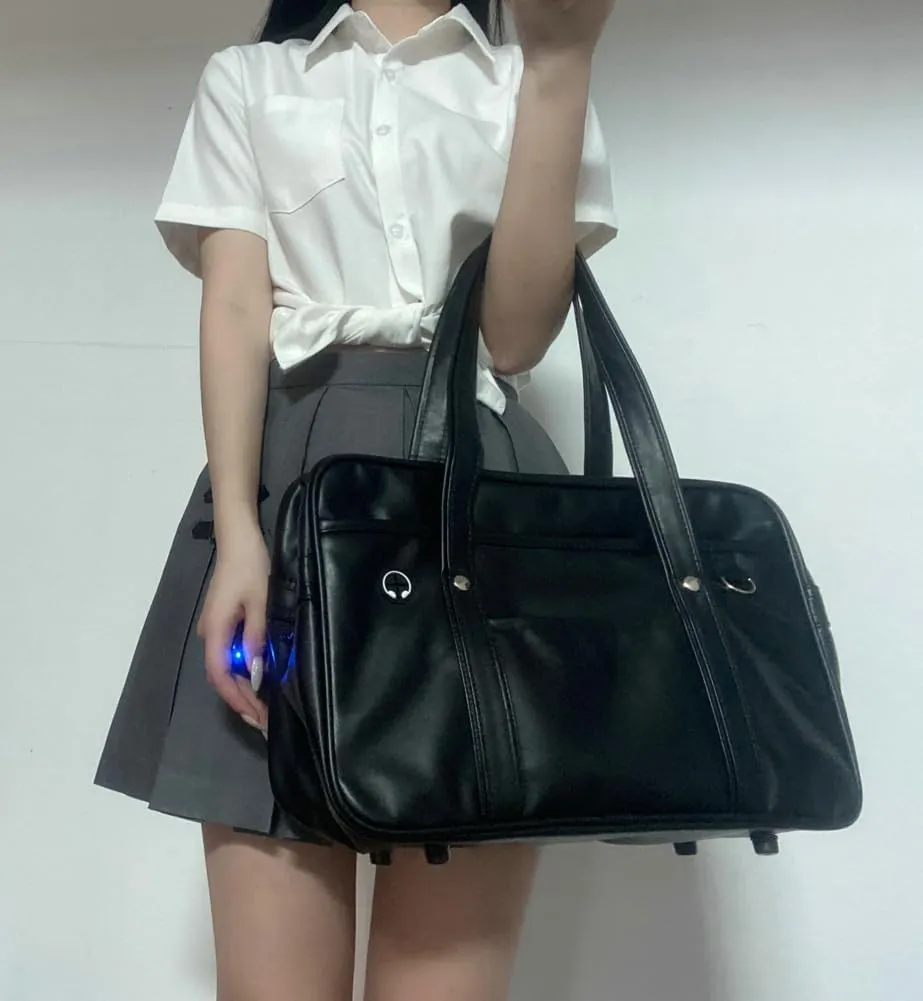 Vegan Leather Tote Bags for Women JK Fashion Shoulder Bags Y2K Gilrs PU Leather Hobo Handbangs 2024