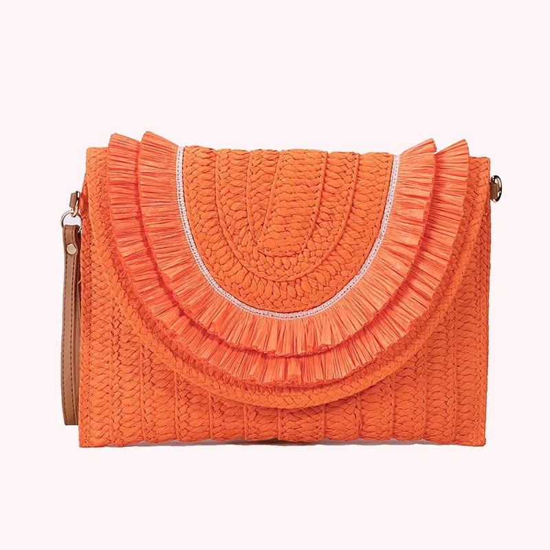 Veloria™ Tassel Flap Straw Bag