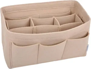 Vercord Felt Purse Organizer Handbag Insert Liner Shaper Bag in Bags for Speedy Neverfull Tote Beige Xlarge