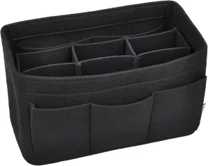 Vercord Felt Purse Organizer Handbag Insert Liner Shaper Bag in Bags for Speedy Neverfull Tote Black Xlarge