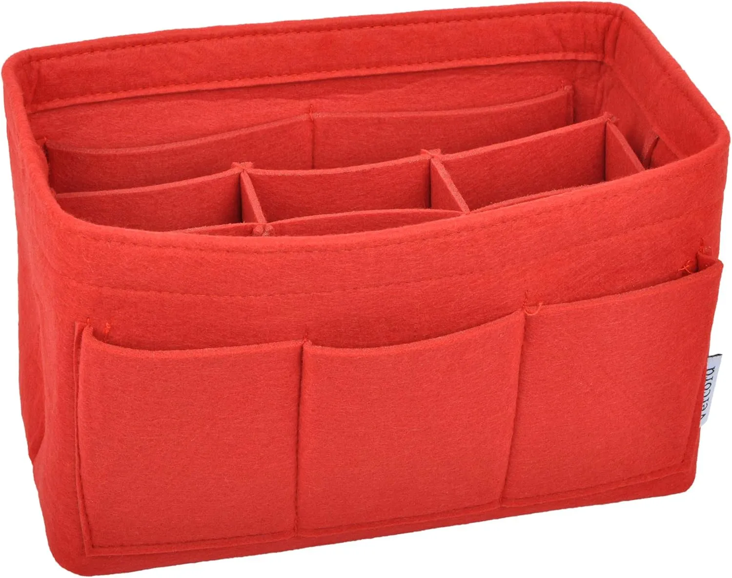 Vercord Felt Purse Organizer Handbag Insert Liner Shaper Bag in Bags for Speedy Neverfull Tote Red Large