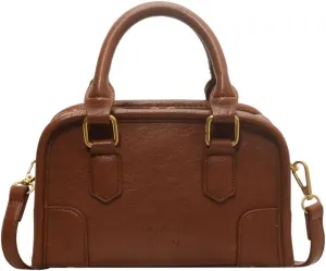 Vintage Square Bag for Women Soft Leather Shoulder Handbags Elegant Crossbody Bag