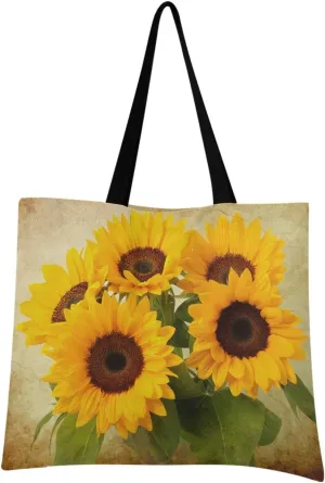 visesunny Fashion Floral Tote Bag with Interior Pocket Lightweight Travel Shoulder Bag Handbag Purse