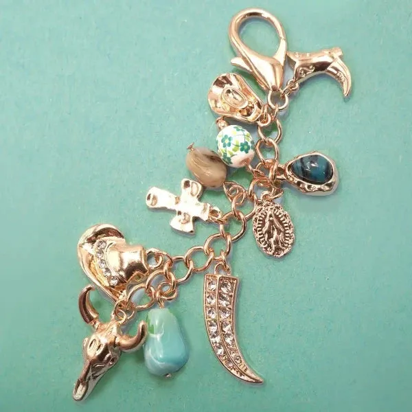 Western Porcelain Bag Charm