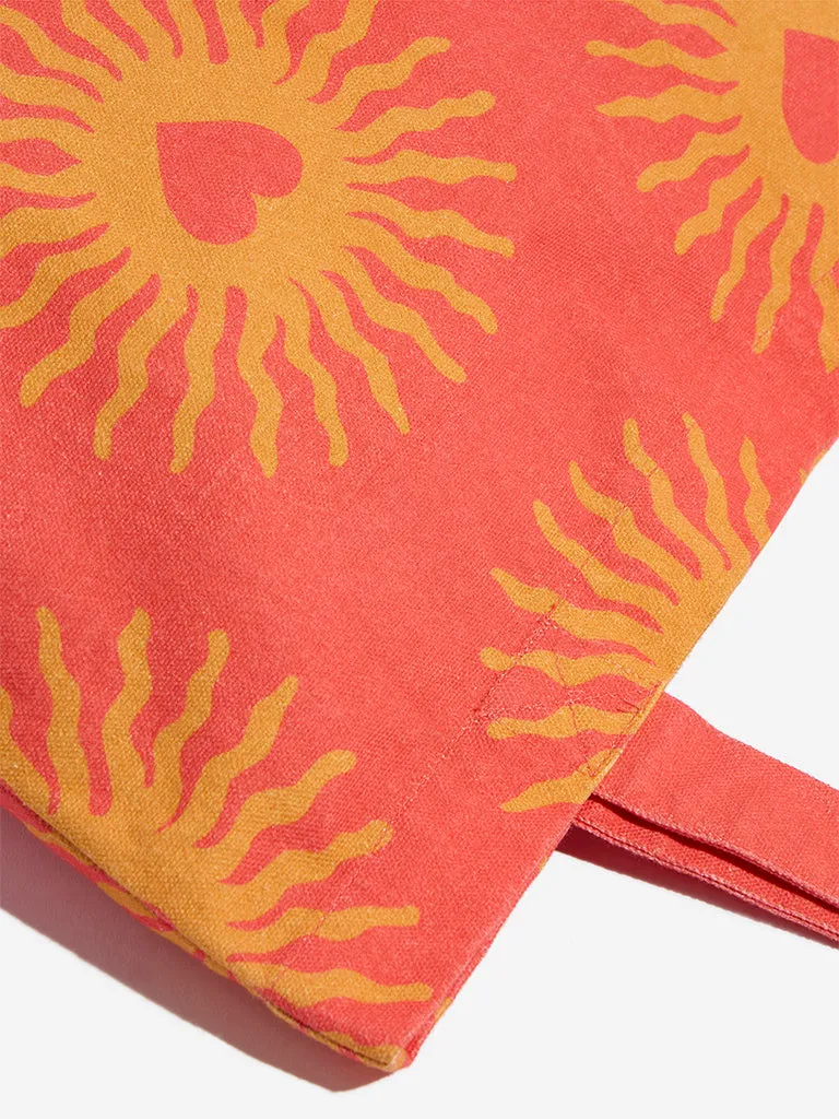 Westside Coral Printed Tote Bag