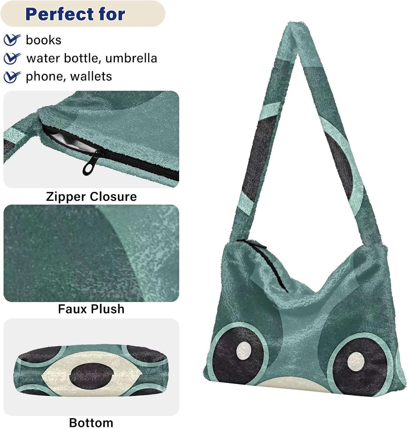 White Brown Snakeskin Texture Ladies Shoulder Bag, Plush Tote Bag Women, Autumn Handbags