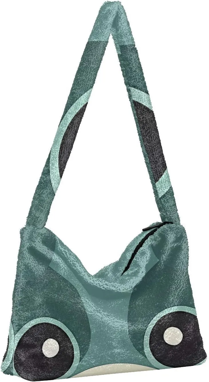 White Brown Snakeskin Texture Ladies Shoulder Bag, Plush Tote Bag Women, Autumn Handbags