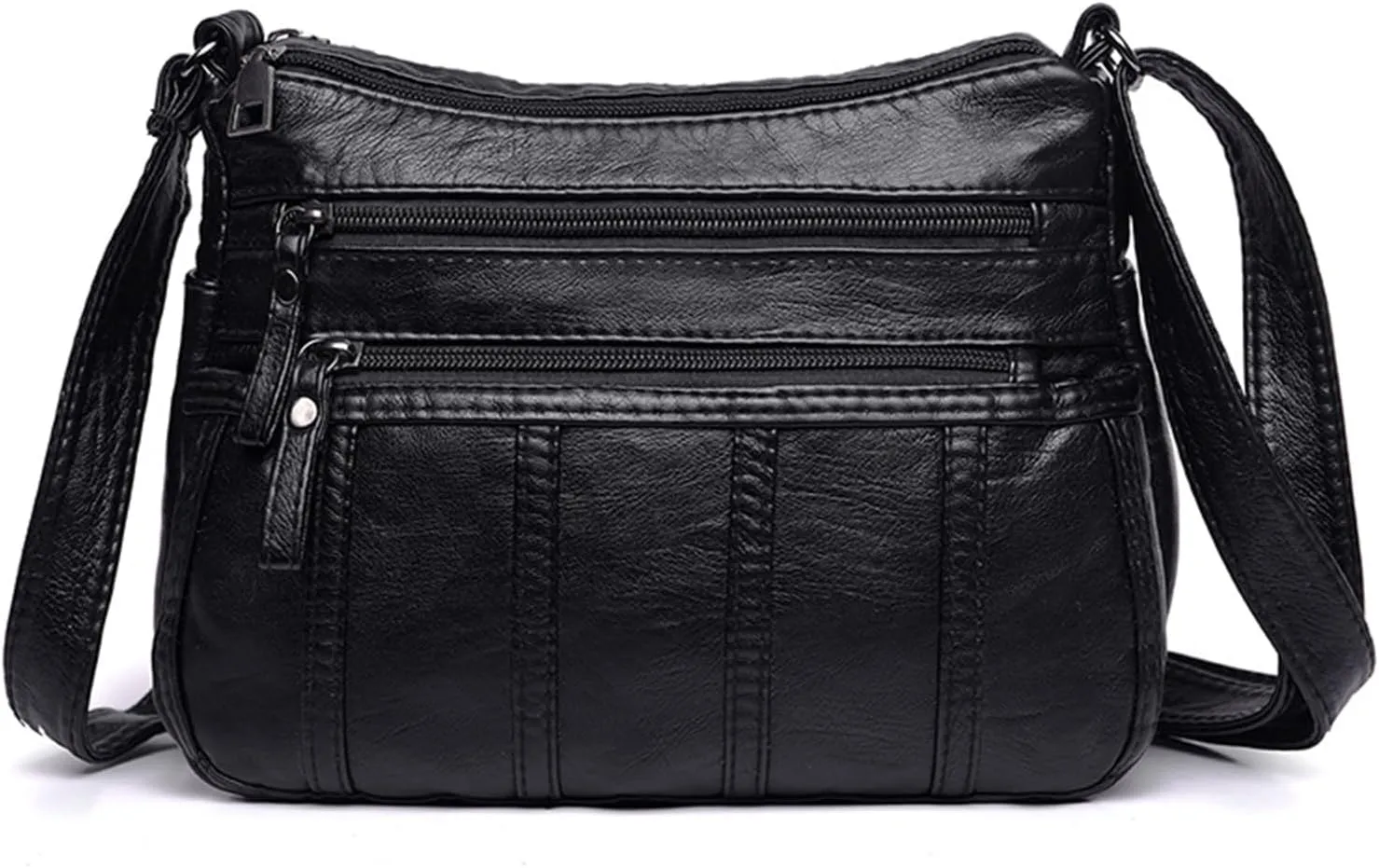 WITERY Crossboby Bag for Women - Soft PU Leather Multi-Pocket Shoulder Handbags Pocketbooks Medium Sized Bag Small Purses