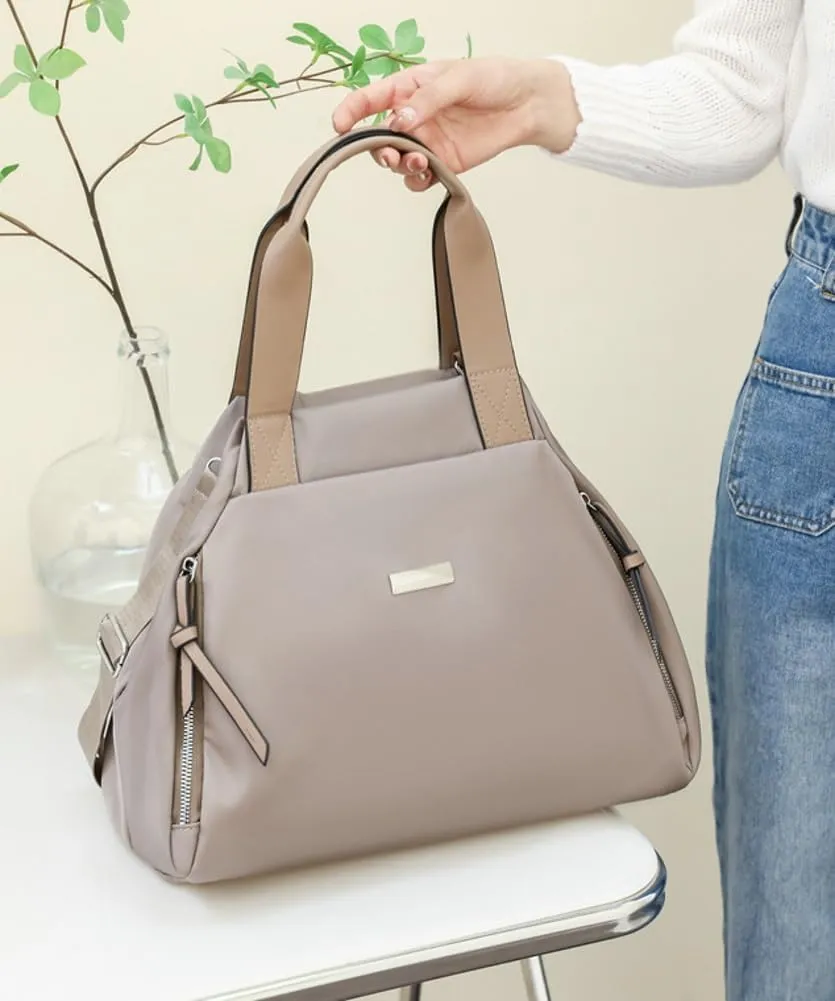 Women Crossbody Canvas Handbags Casual Work Tote Bags Nylon Top-handle Shoulder Purse Shopping Handbag